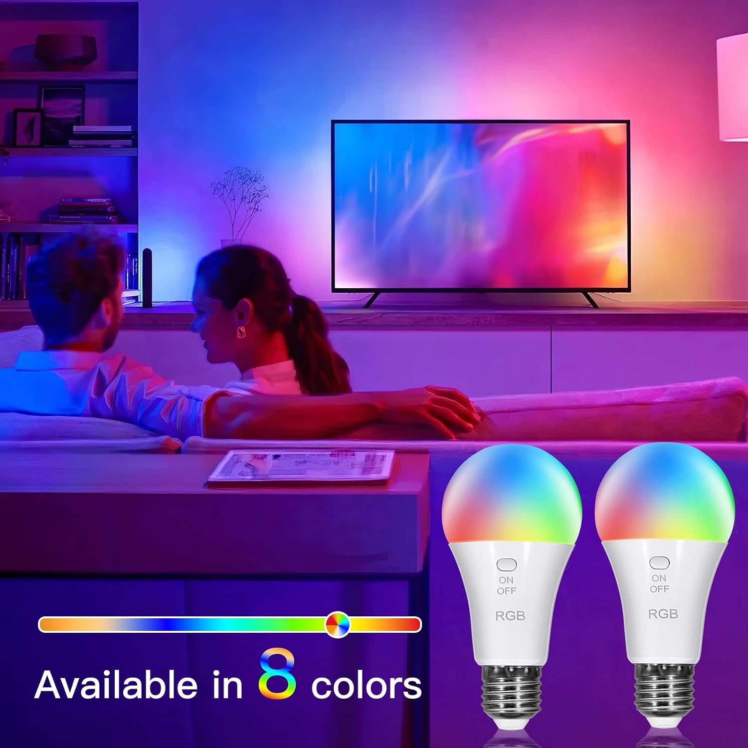 Detalle de Kimjo E27 7 W oplaadbare ledlamp met afstandsbediening, RGB en haak