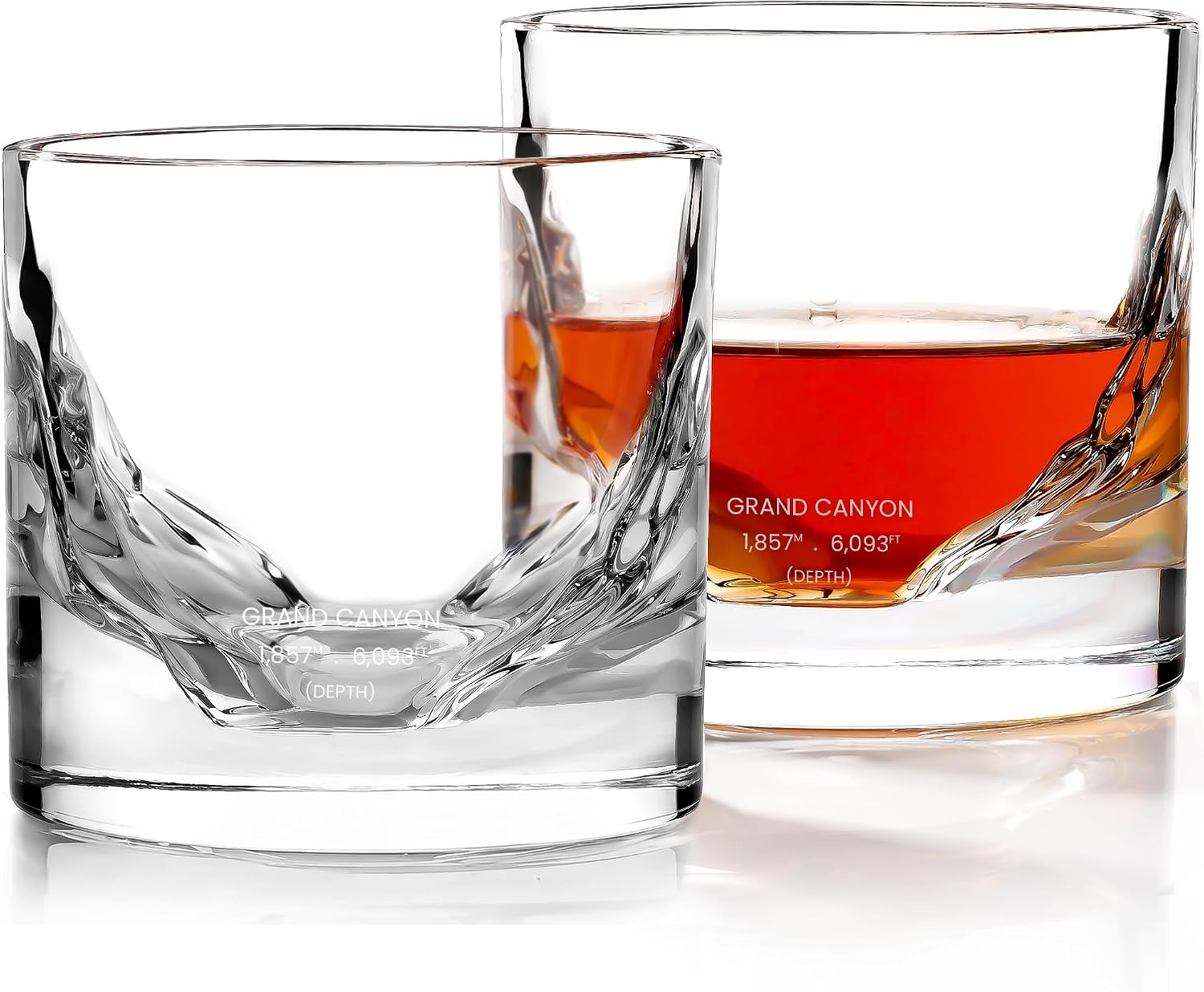 Detalle de LIITON L33144 Grand Canyon whiskyglas i blyfri kristall, 2-pack, 295 ml
