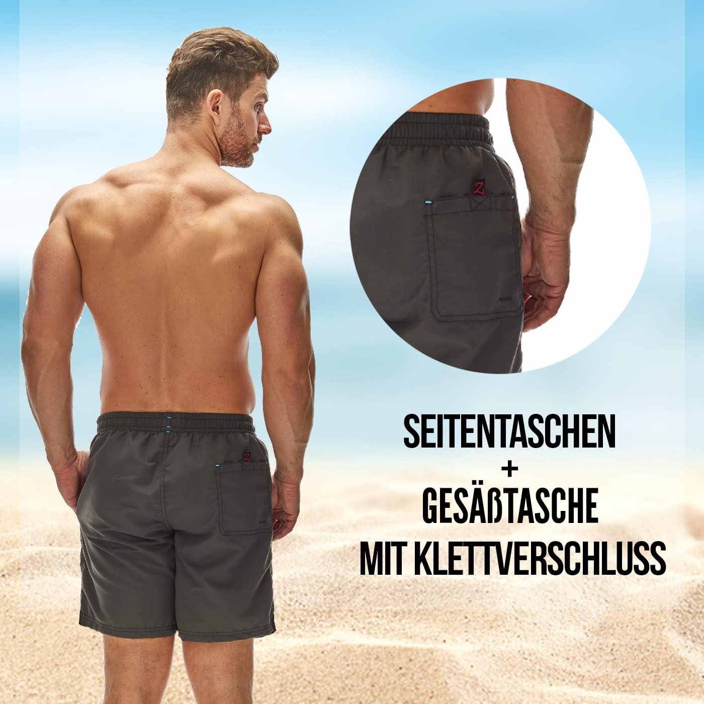 Thumbnail 5 de Zagano Badehose Herren Schnelltrocknend
