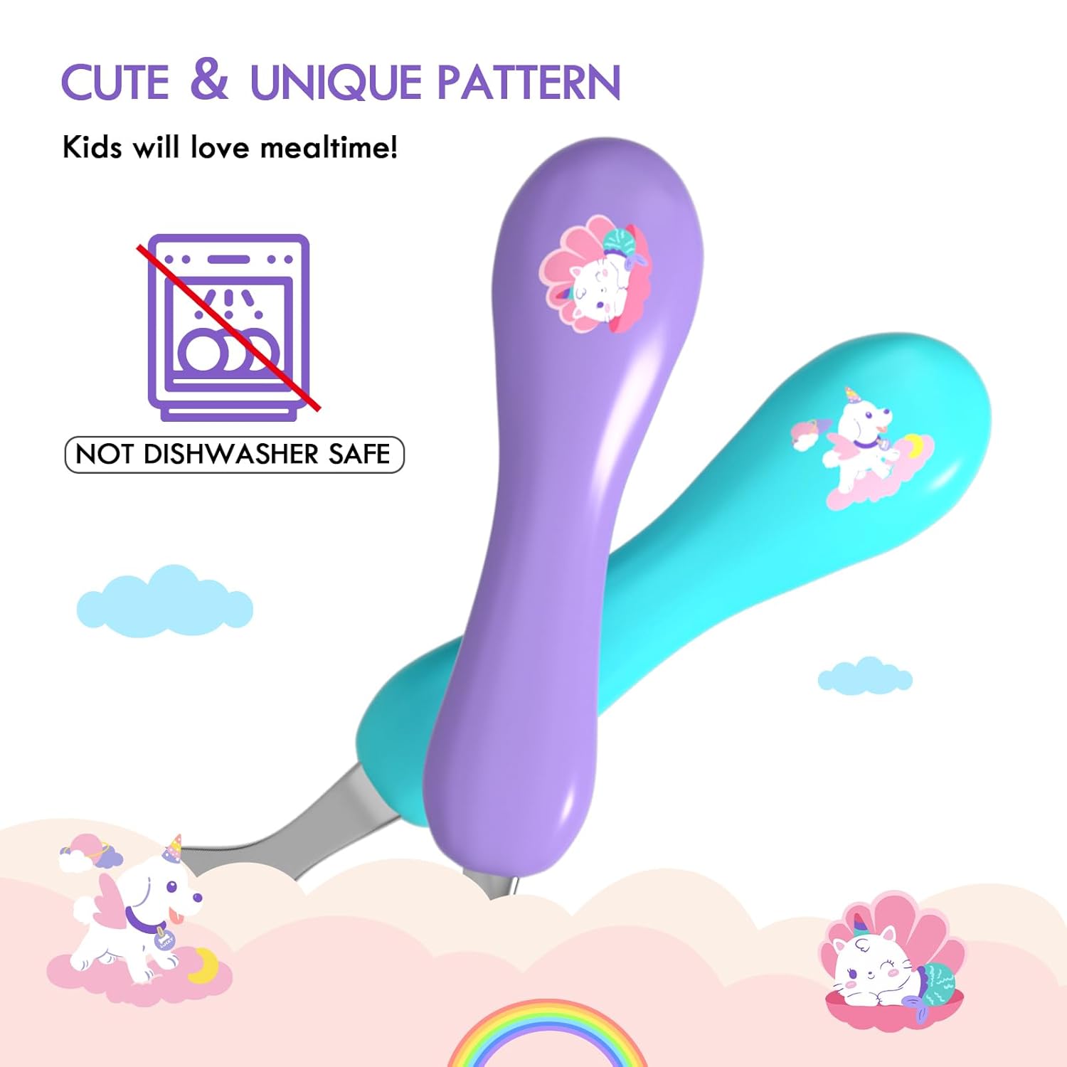 Thumbnail 4 de Lehoo Castle 6-teiliges Kinderbesteck ab 1 Jahr (Edelstahl & kindersicheres Plastik)