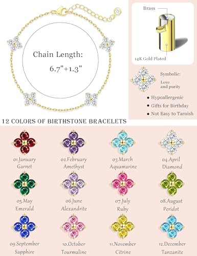 Detalle 1 de FUNEIA bracelet trèfle plaqué or 18 carats