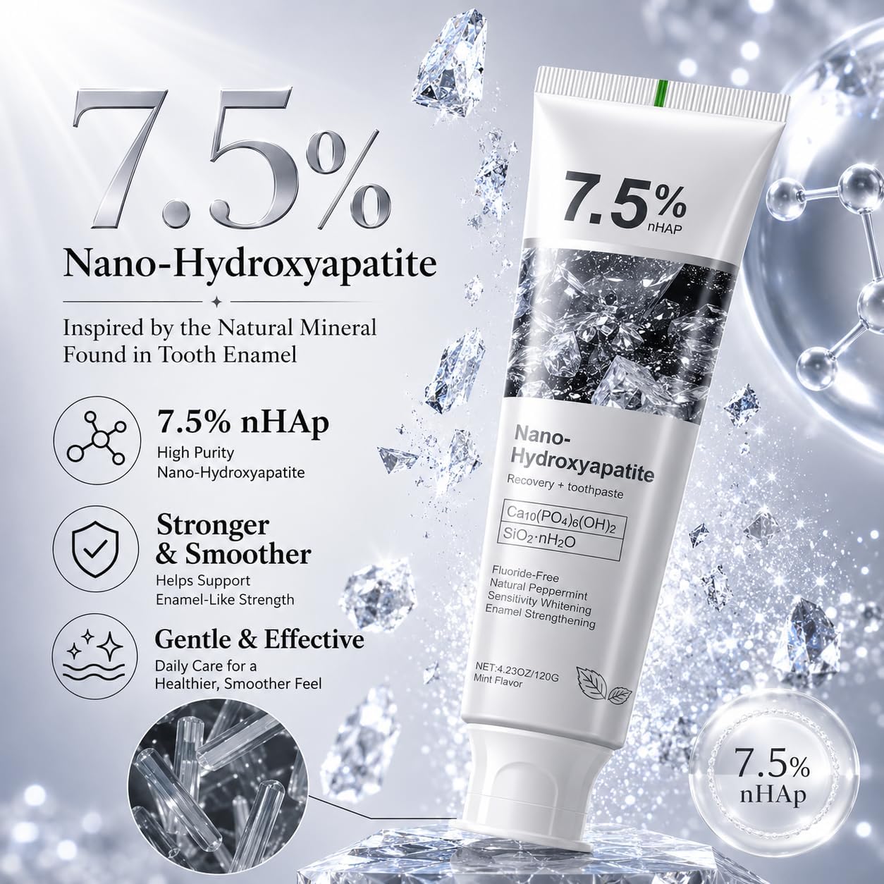 Thumbnail 1 de Nano Hydroxyapatite Toothpaste 4.23 Oz