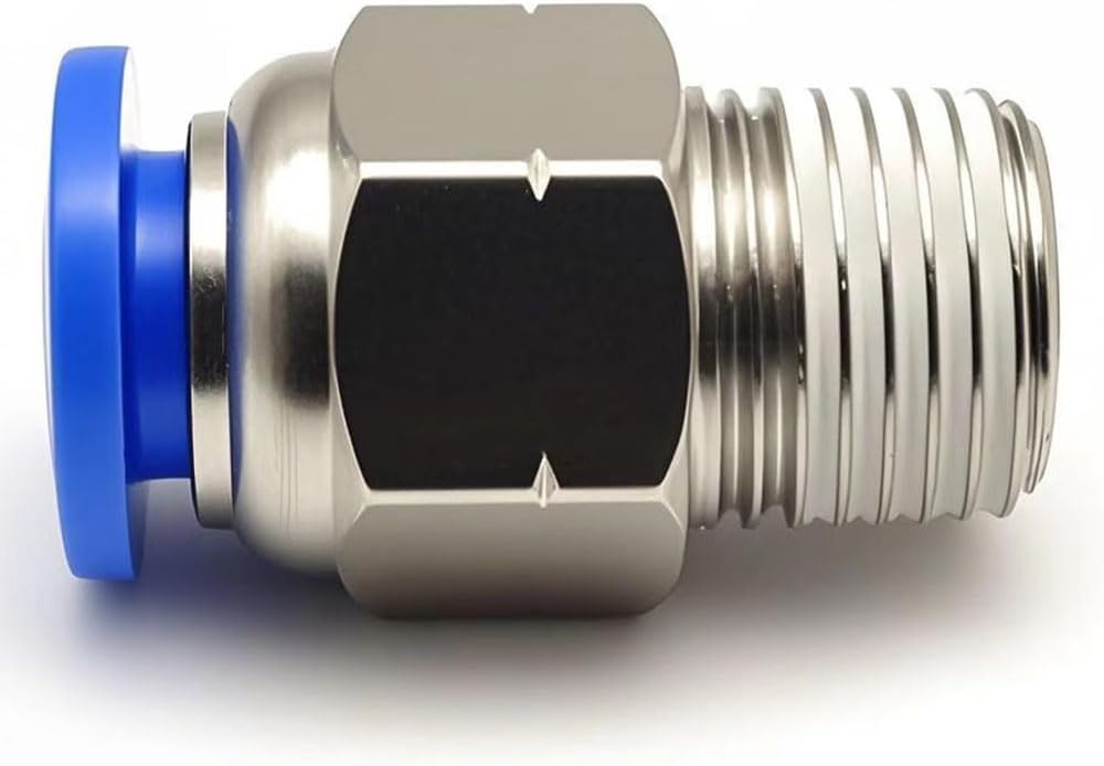 Detalle 2 de AHFMANG Pneumatic Push-to-Connect Fittings, 6 mm × 1/8" NPT Male, 10-Pack