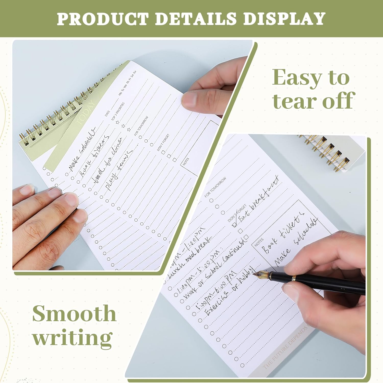 Thumbnail 3 de To do list notepad 2 pack A5 planner 21 x 14 cm