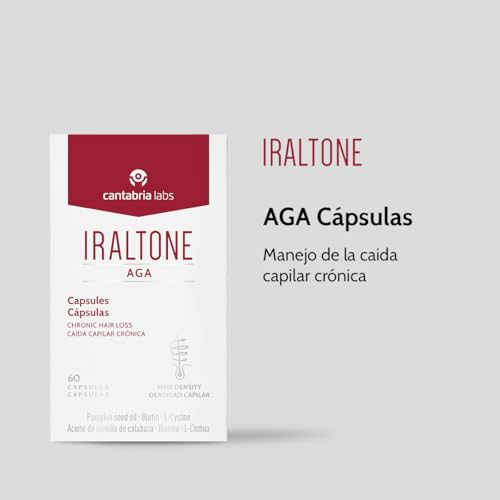 Detalle de Cantabria Labs Iraltone AGA, complemento capilar de 60 cápsulas con antioxidantes