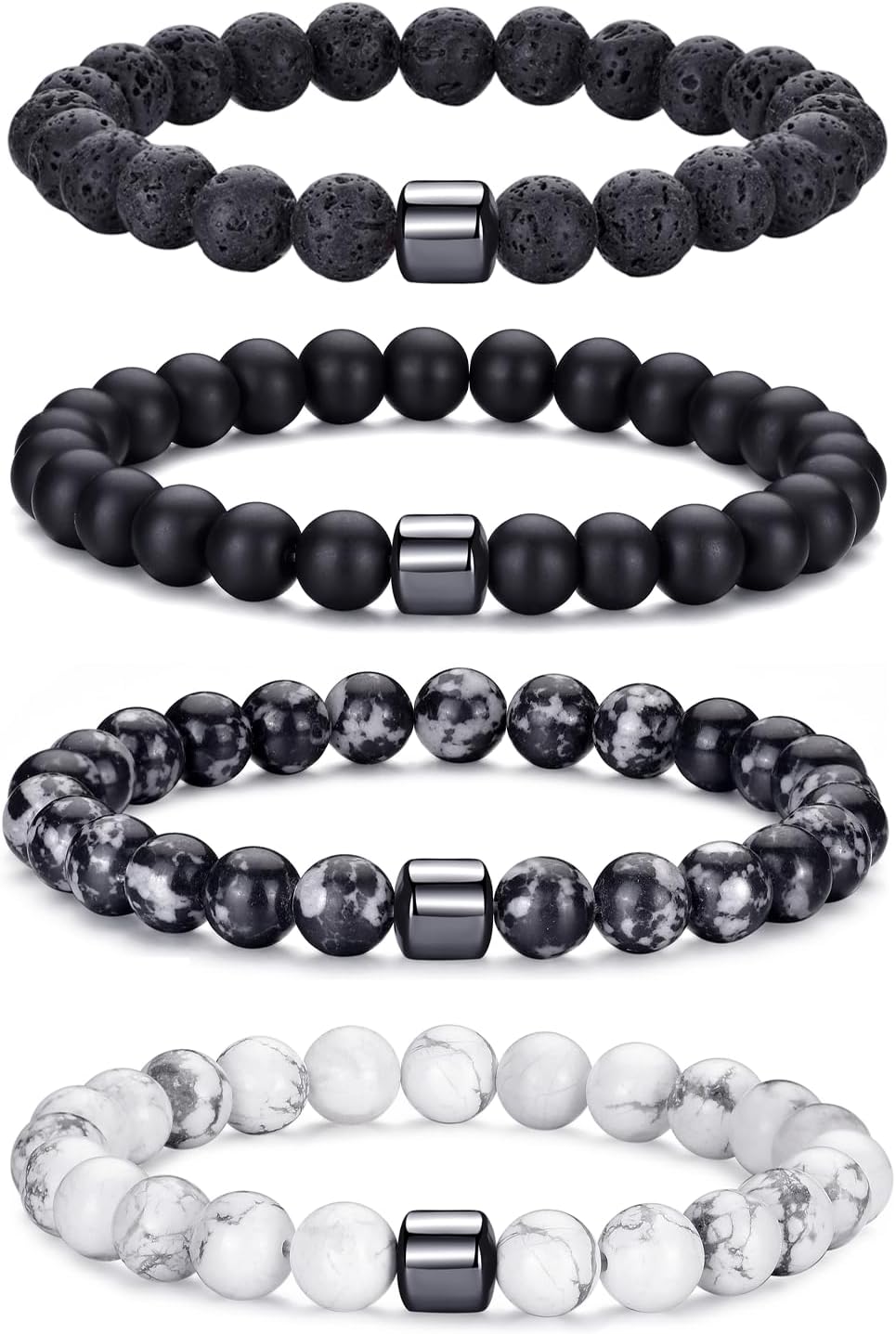 Detalle de RANKEEF Perlenarmband Herren 8 mm