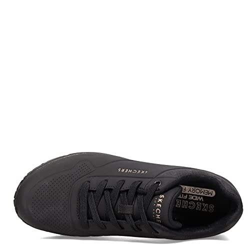 Thumbnail 5 de Skechers Damen Uno Stand On Air Weit Trainers – Schwarz Durabuck Mesh, Weit 38 EU