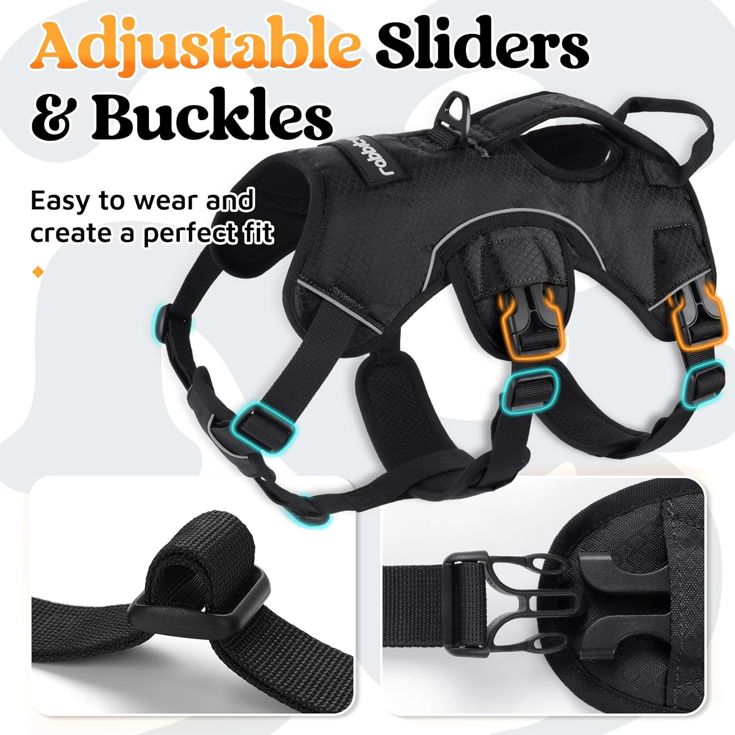 Detalle 2 de rabbitgoo dog harness with escape-proof fit