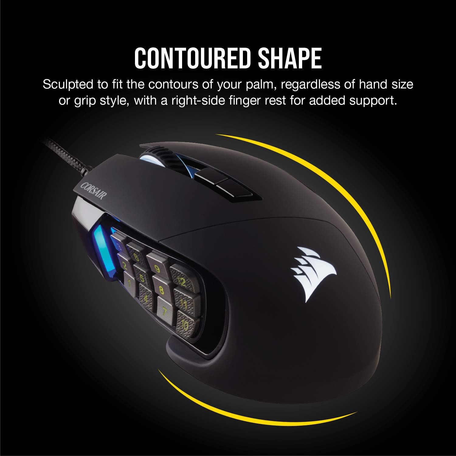 Detalle de Corsair SCIMITAR RGB ELITE — MOBA/MMO Gaming Mouse
