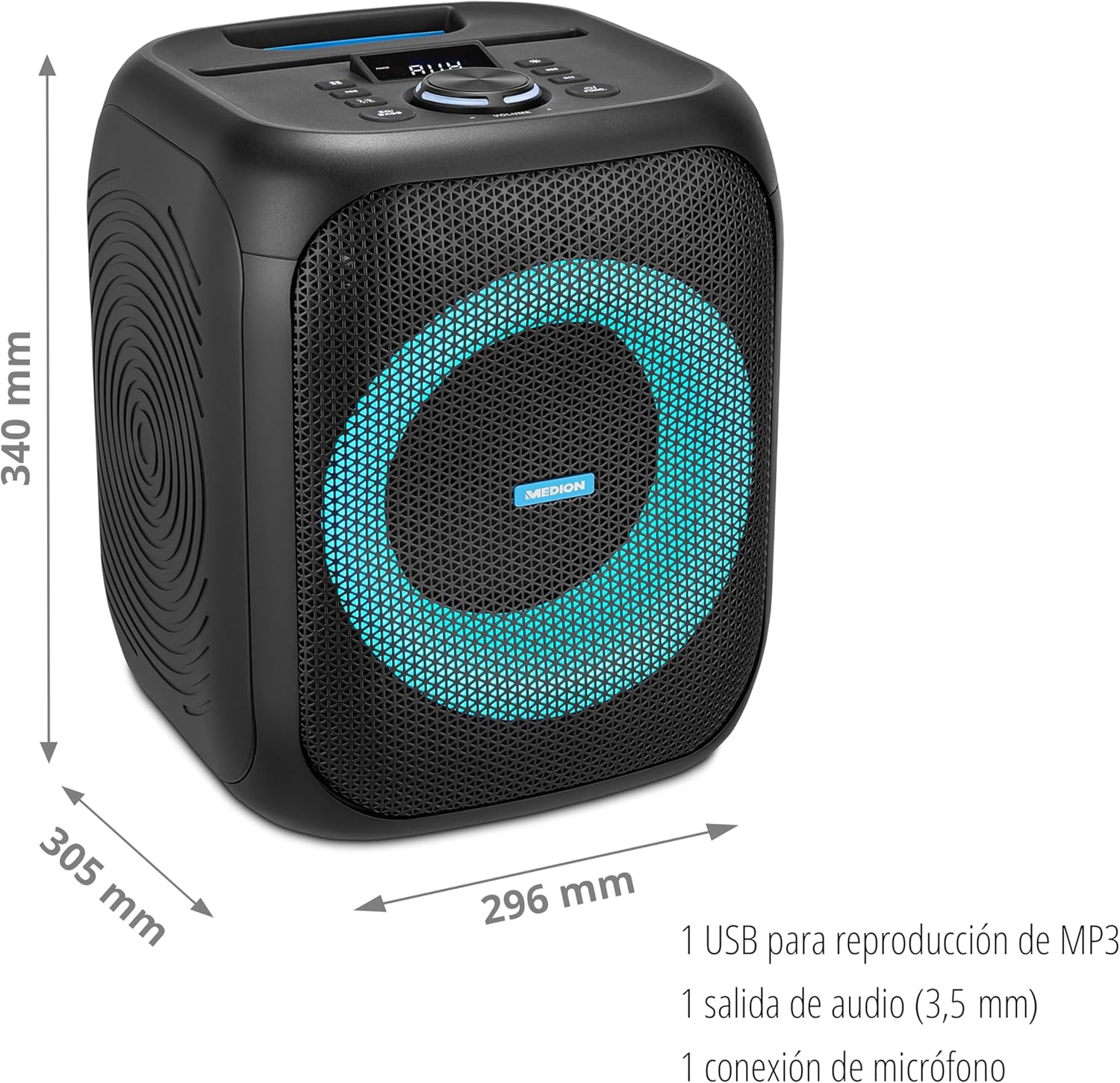 Thumbnail 6 de MEDION S61991 Bluetooth Speaker con Luz, USB y Micrófono 🎉