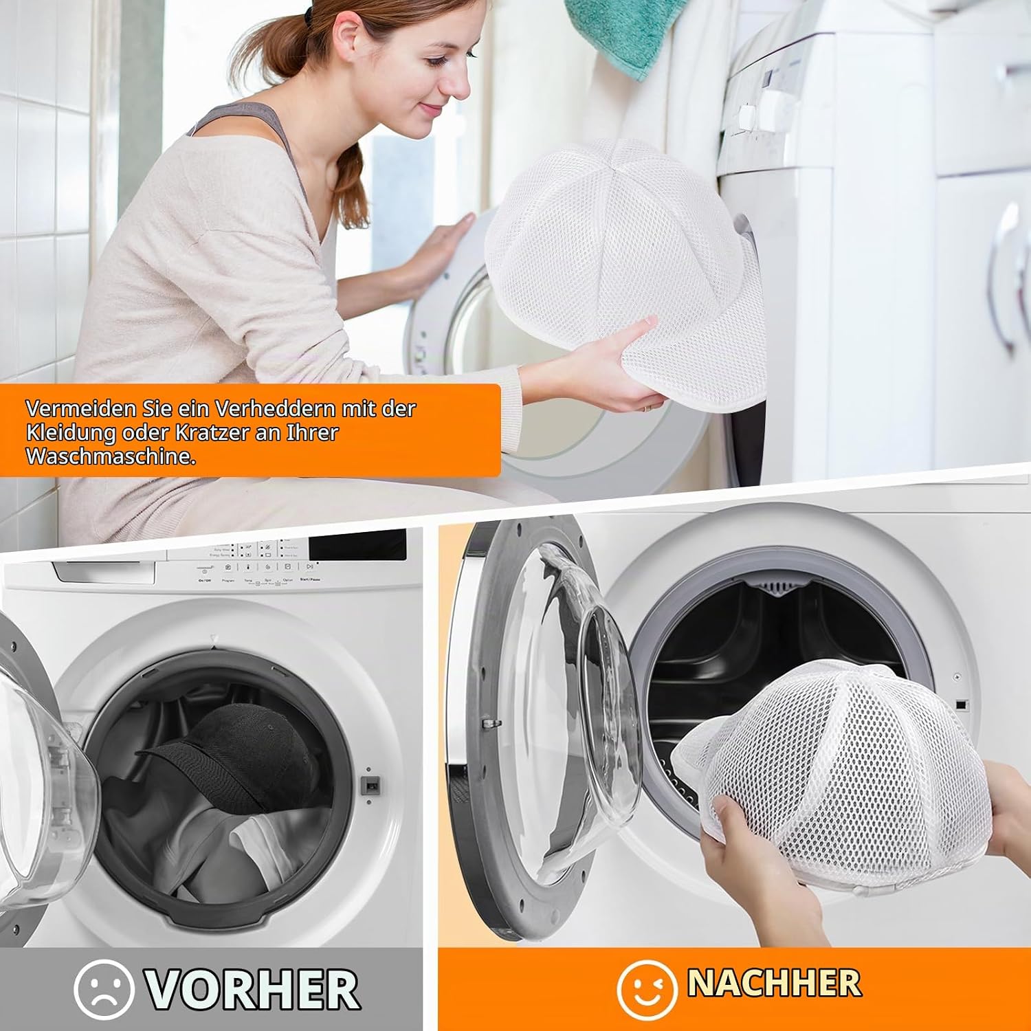 Detalle de Fododo Cap Washer: Cap Waschmaschinen Form, Baseballkappen-Waschgestell