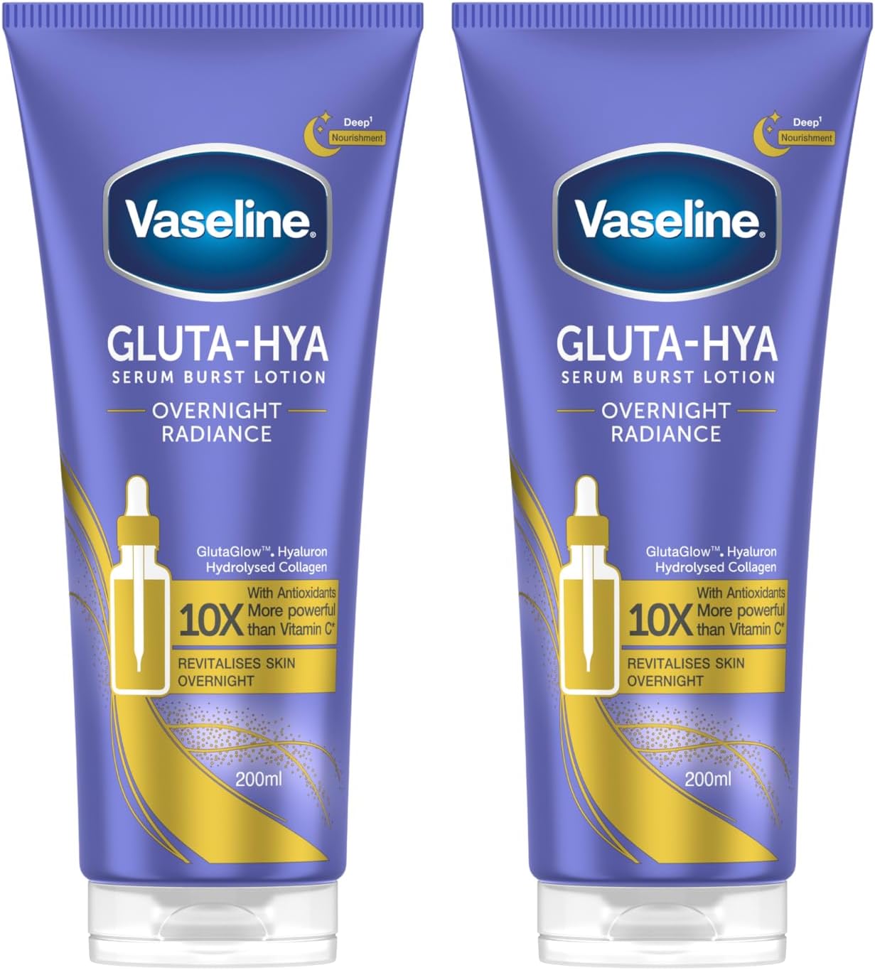 Vaseline Gluta-Hya Overnight Radiance 2×200 mL
