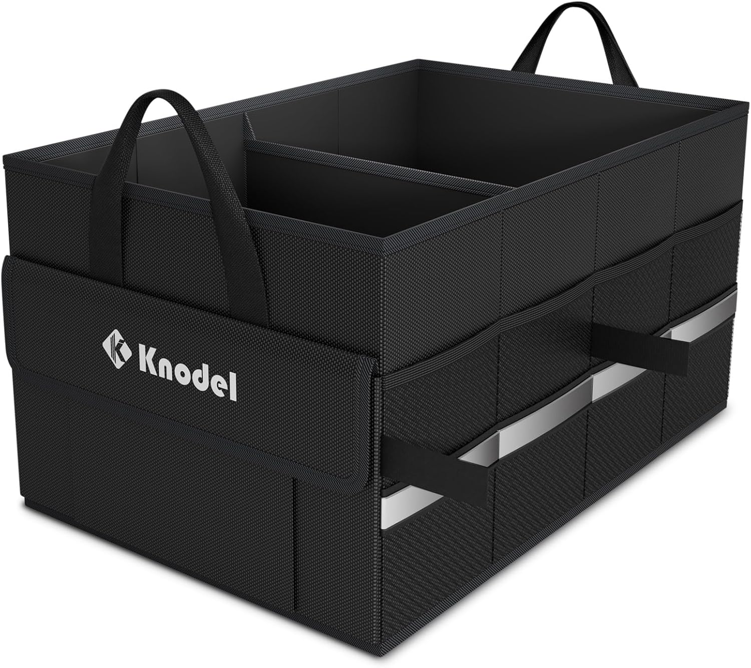 Detalle de K KNODEL Car Boot Organiser – Boot Storage Box and Bag for Small Vehicle & SUV (Small, Black)