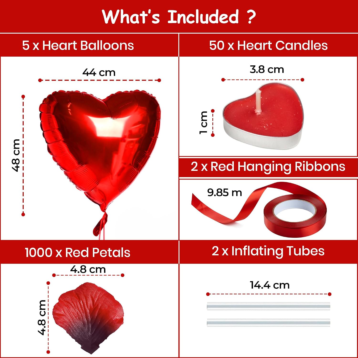 Thumbnail 1 de Valentines decoration set, 1000 fake rose petals