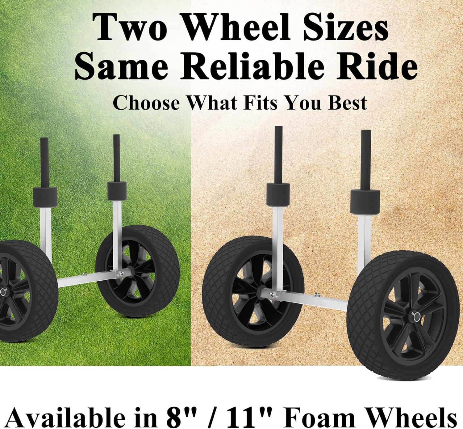 Thumbnail 6 de GanFindX Heavy Duty Kayak Cart | Adjustable Foldable Trolley with 11" Foam Wheels