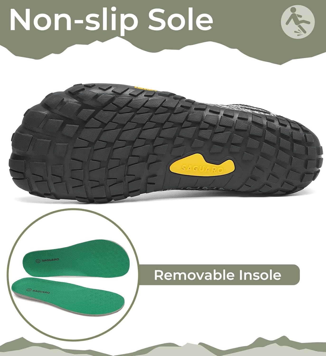 Detalle 2 de SAGUARO Unisex-Barfußschuhe mit weiter Zehenbox – atmungsaktiv, leicht & flexibel