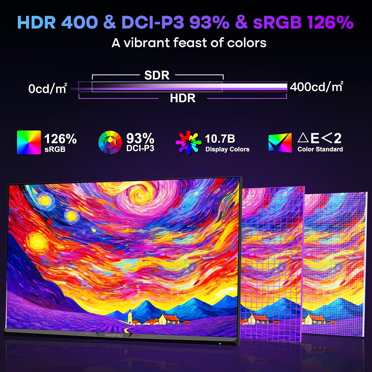 Detalle de AMZFAST AMZG27F6U 27-inch 4K gaming monitor