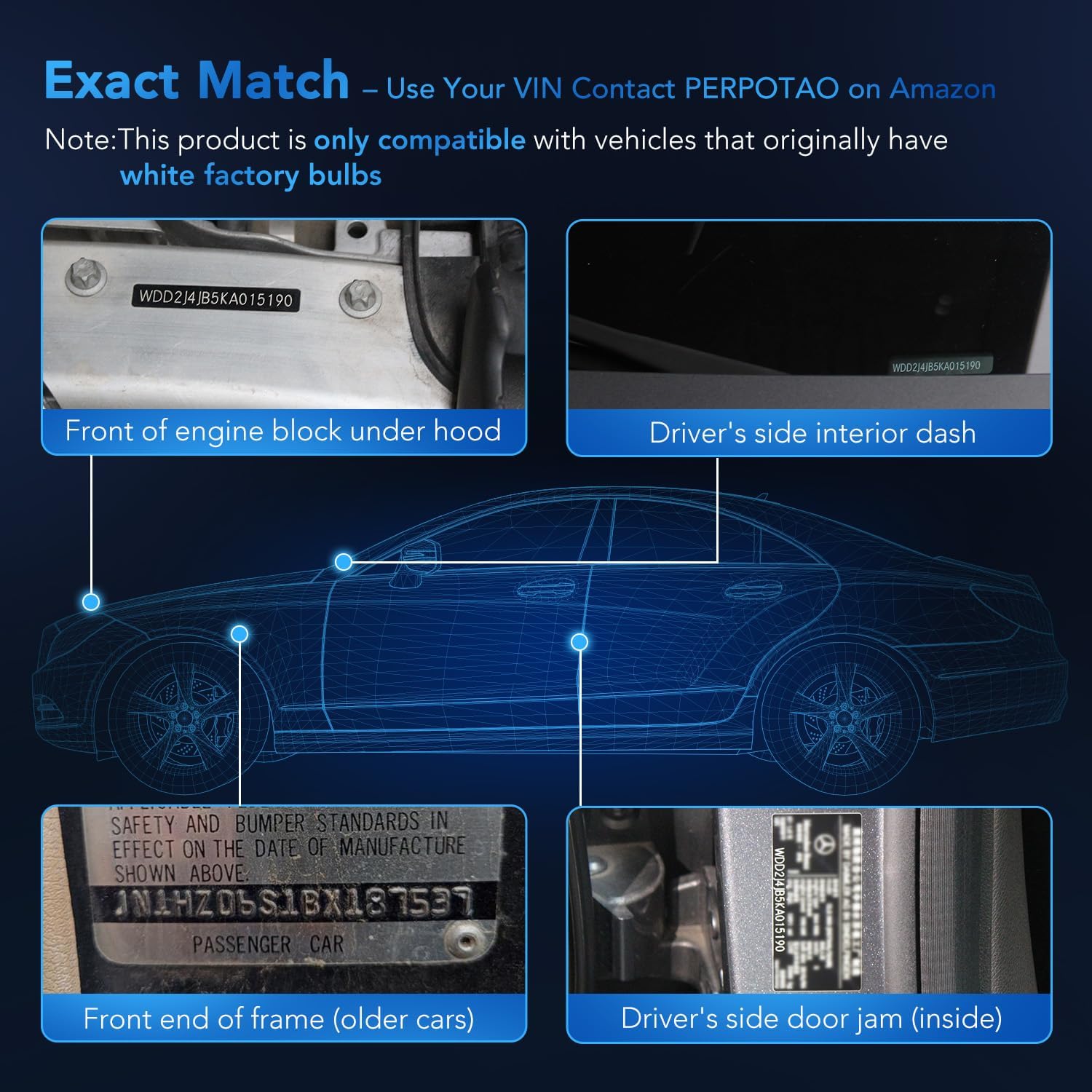 Thumbnail 5 de PERPOTAO Upgraded D3S Bulb, 46,000LM – 800% Brightness, 6000K, 2-Pack