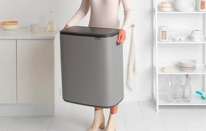 Thumbnail 7 de Brabantia Bo Touch Bin 60 L Mineral Concrete Grey 🗑