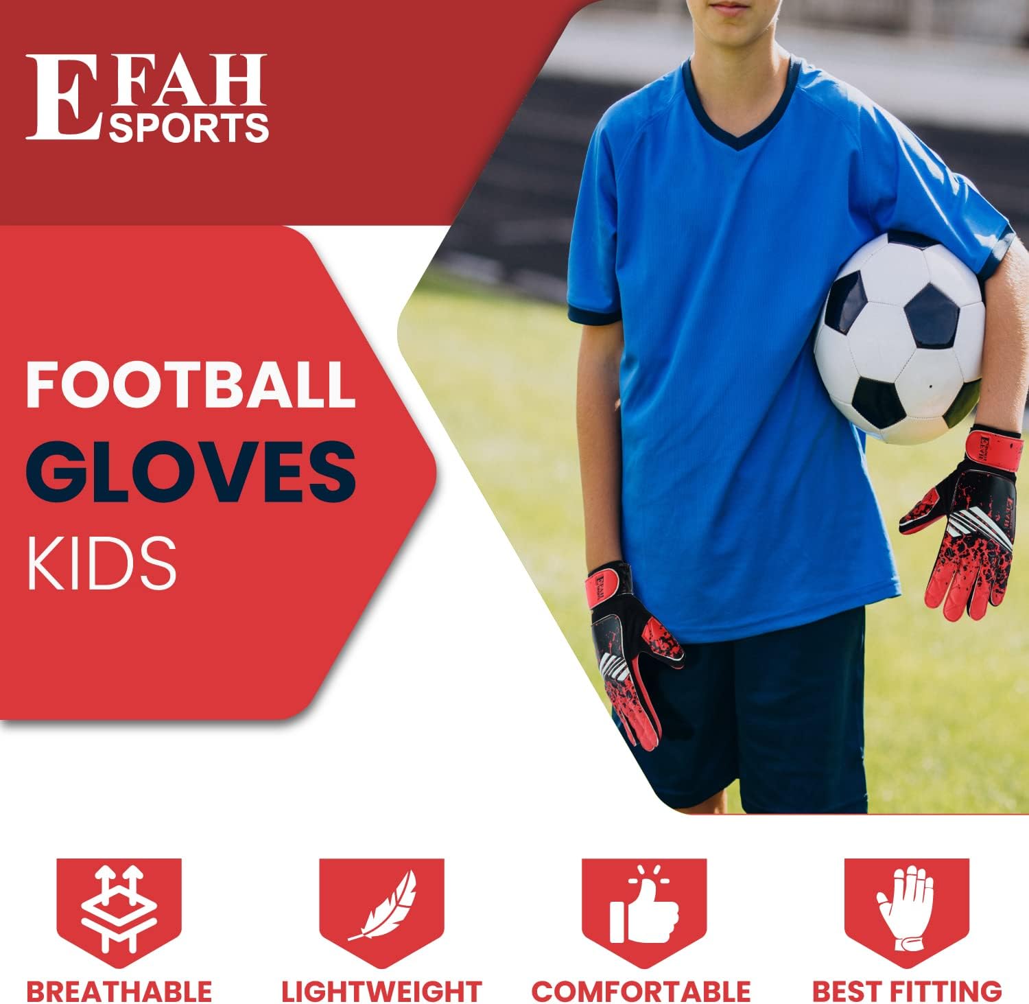 Thumbnail 3 de EFAH SPORTS Football Goalkeeper Gloves