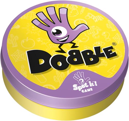 Detalle de Dobble Classique – Jeu de Cartes pour Enfants dès 6 Ans (Édition Metal, 55 Cartes)