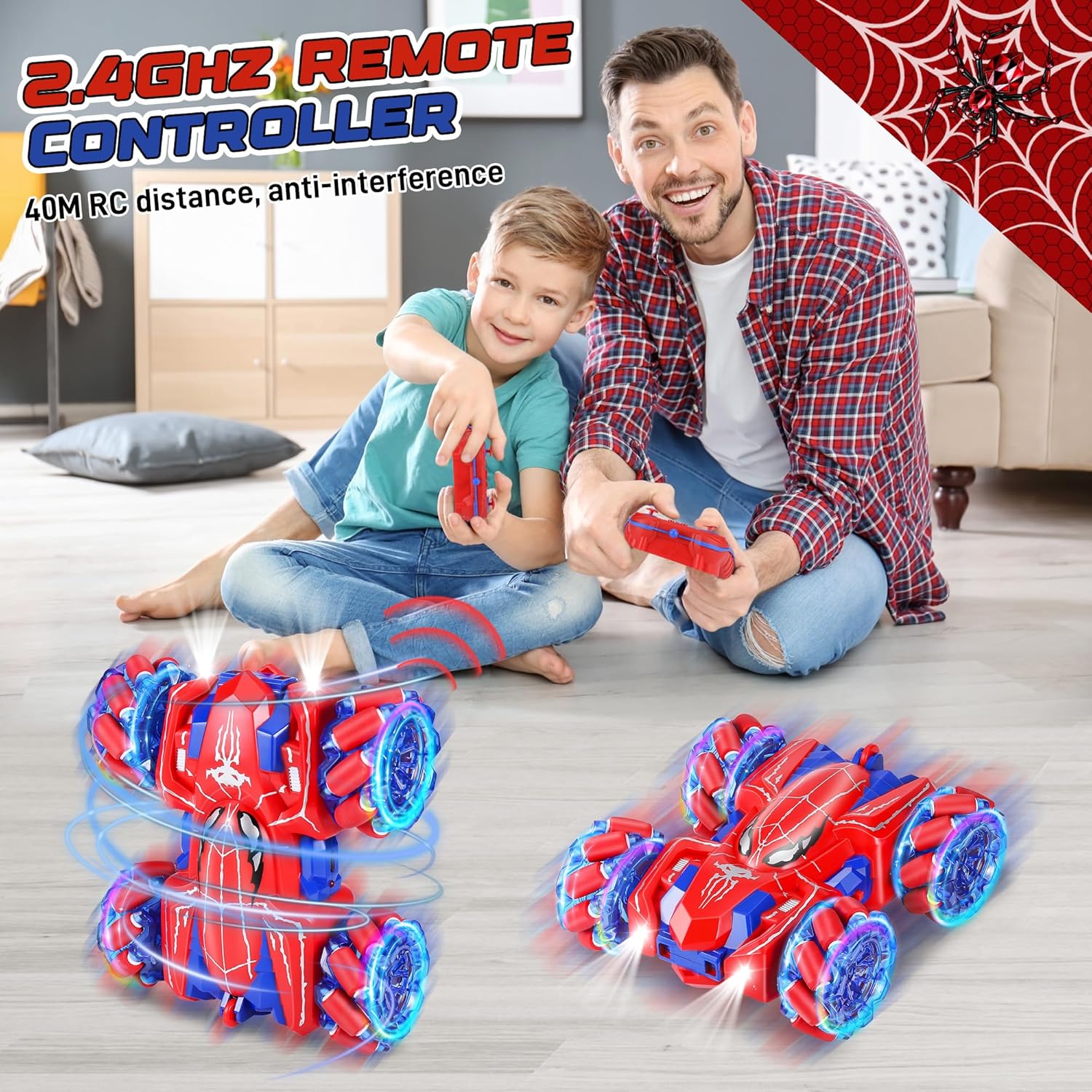 Thumbnail 5 de Kssvzz Spider 2.4GHz 360° Double-Sided 4WD RC Stunt Car with Cool Lights
