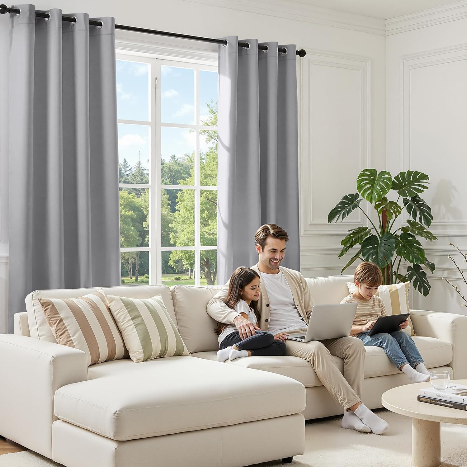 Detalle de HOMEIDEAS Blackout Curtains, 52 x 84 Inches