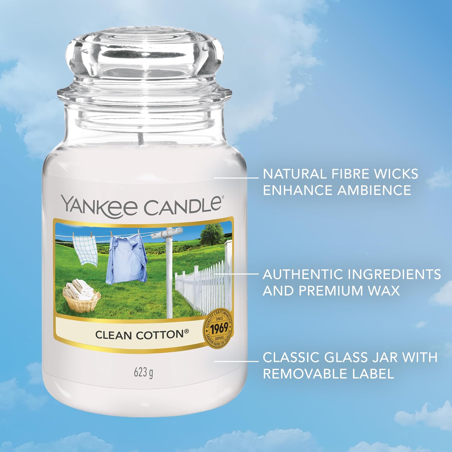 Thumbnail 4 de Yankee Candle Clean Cotton Large Jar