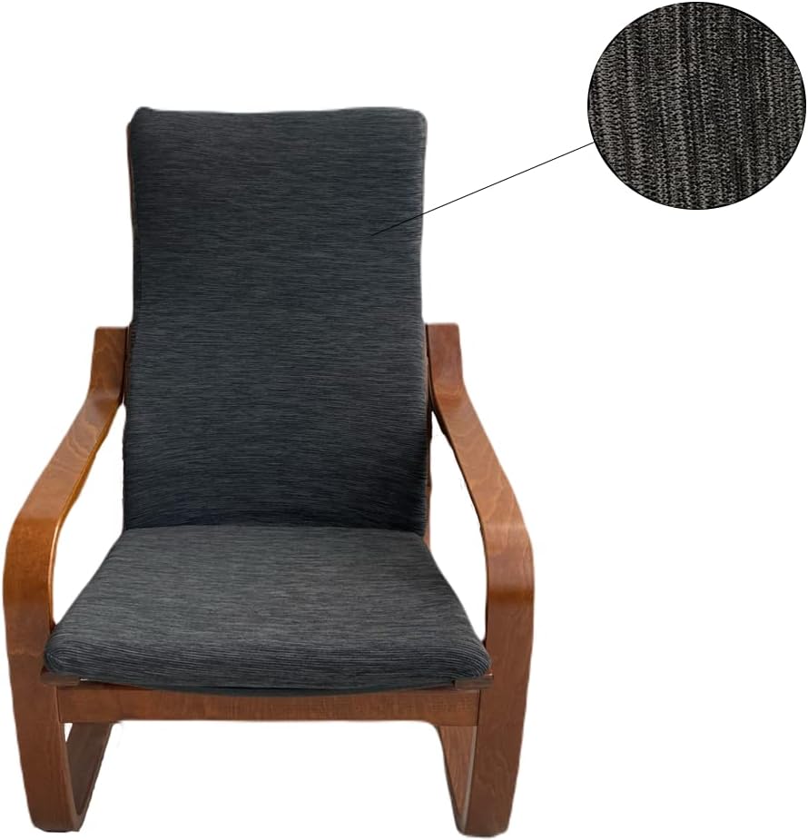 Thumbnail 3 de Dorian Home Housse de coussin pour fauteuil Poäng en maille technique élastique – noir
