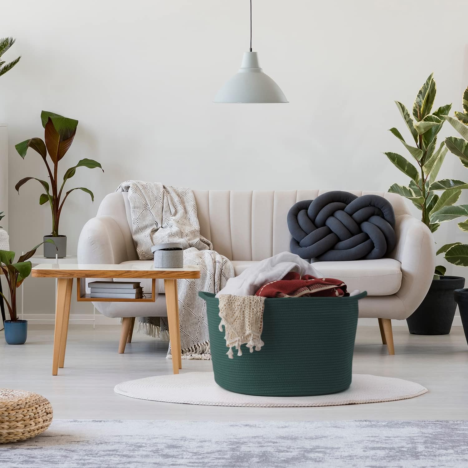 Thumbnail 2 de Maliton Extra Large Foldable Laundry Basket (50 x 33 cm) with Handles – Blackish Green