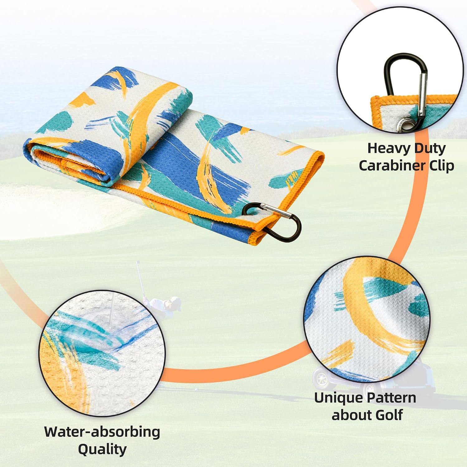 Detalle de Mile High Life golf towel, 16 x 24 in