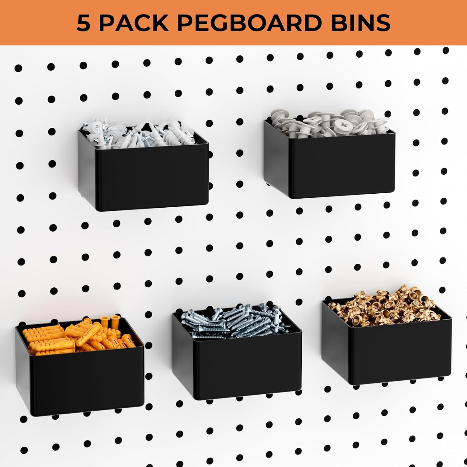 Thumbnail 5 de INCLY NC0202 Pegboard Organizer Kit, 120 Pieces with Hooks and Bins