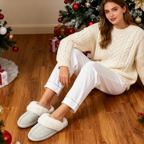 Detalle 2 de Misolin chaussons femme et homme, mousse à mémoire de forme, 38,5–40 EU