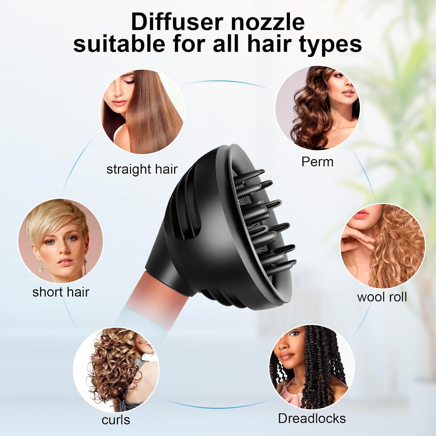 Detalle de Fixbetter Wave & Curl Diffuser-Aufsatz für Dyson Airwrap HS01/HS05/HS08 – zwei Styling-Modi