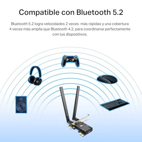 Detalle de TP-Link Archer TX55E: Tarjeta PCIe AX3000 con Wi‑Fi 6, Bluetooth 5.2 y disipador para PC