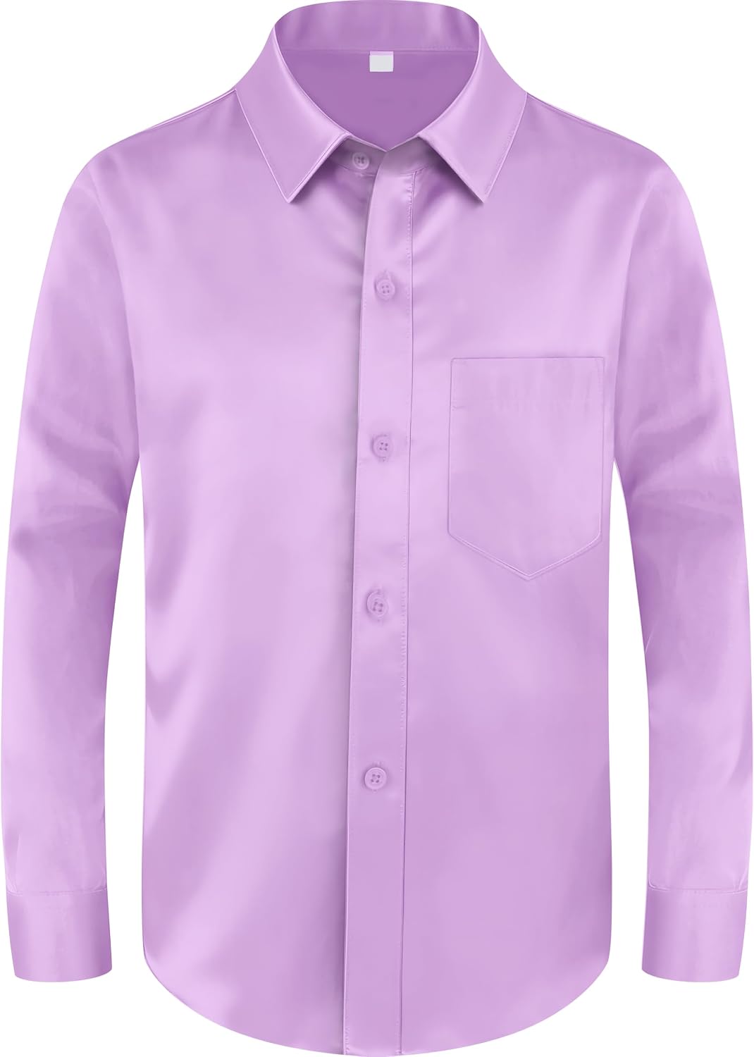 Detalle de Marvelous World Boys’ Long-Sleeve Button-Down Dress Shirt, Cotton Blend