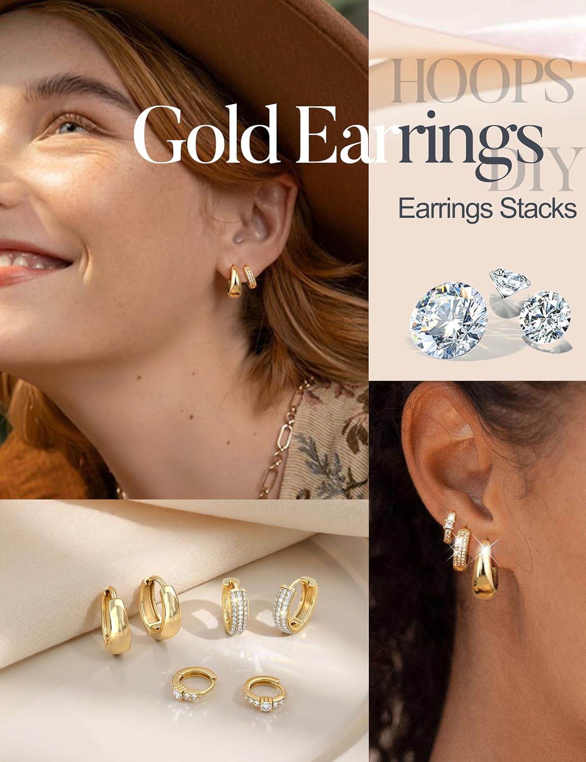 Thumbnail 5 de LOLIAS Small Hoop Earrings 3 Pairs