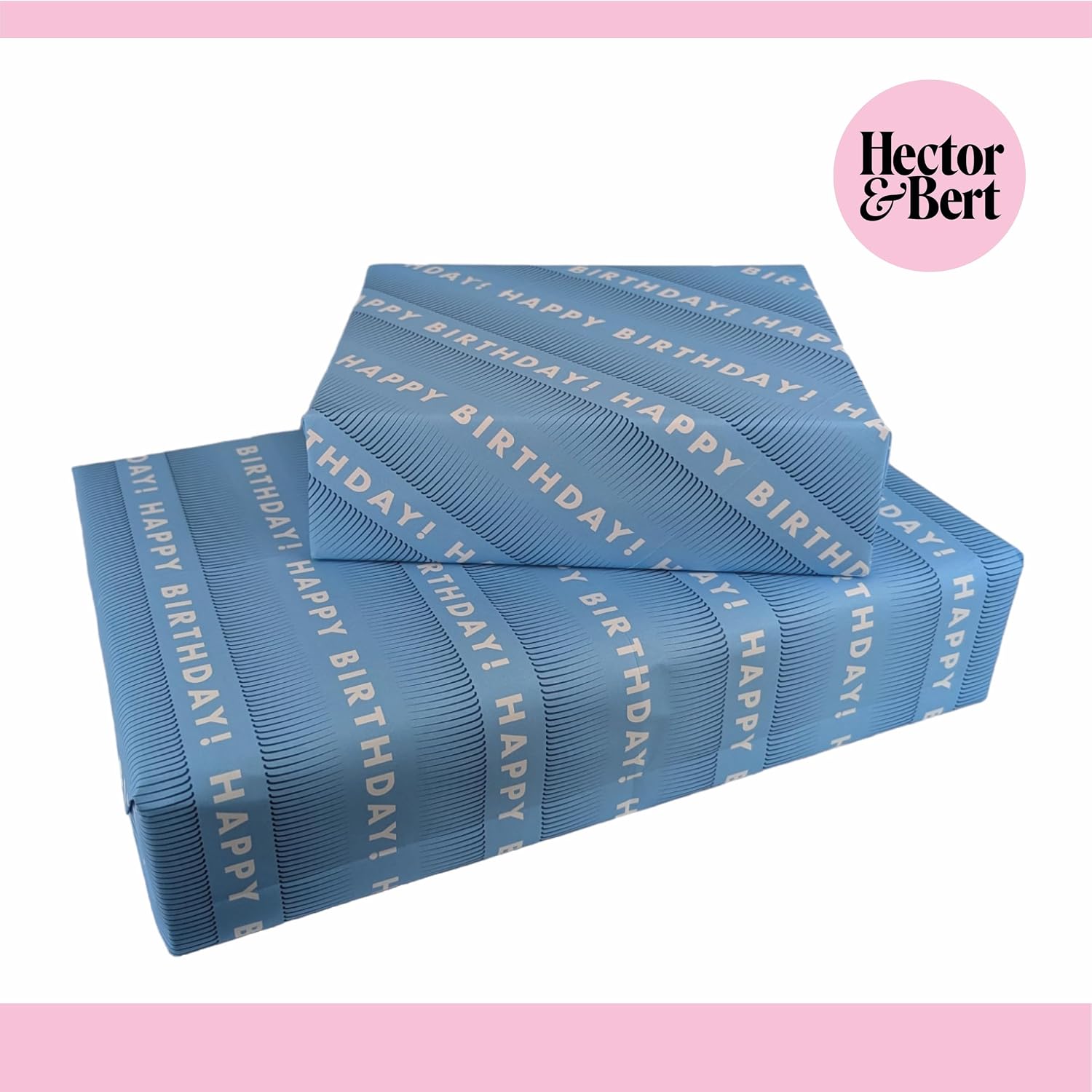 Thumbnail 4 de Sky Blue Wrapping Paper Sheets x 5 with Tags