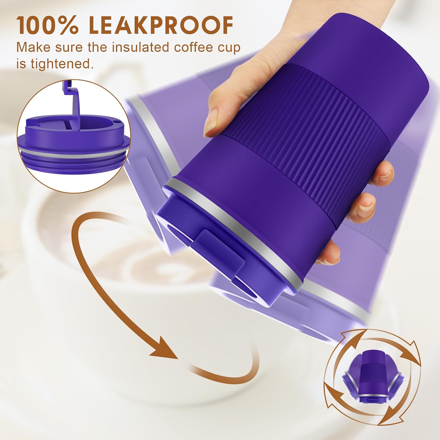 Thumbnail 2 de KETIEE Travel Mug Insulated 380ml Deep Purple review