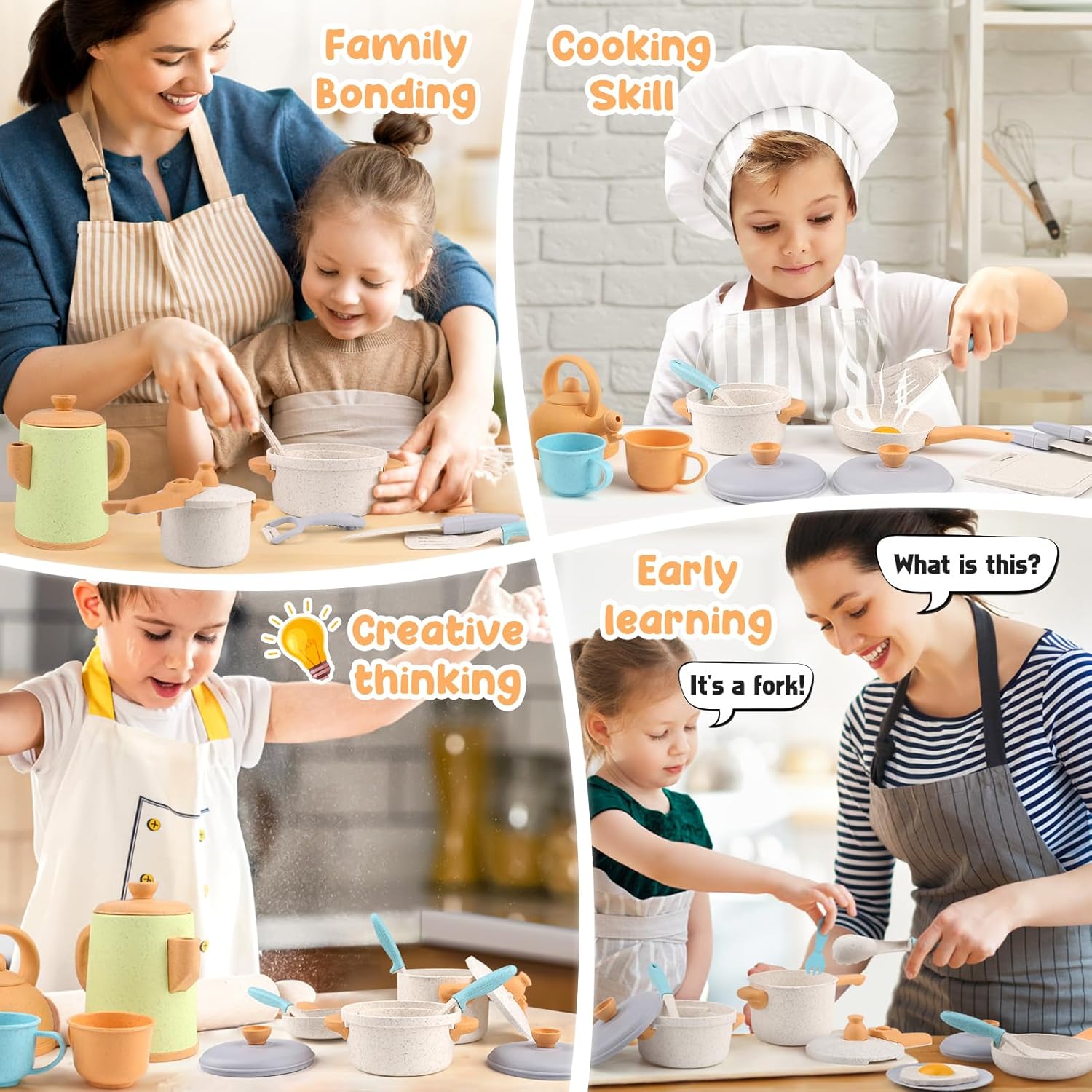 Thumbnail 5 de Dreamon Matschküchen Zubehör Set (31-teilig) für Outdoor-Kinderküche – Töpfe & Pfannen zum Rollenspiel ab 3 Jahren