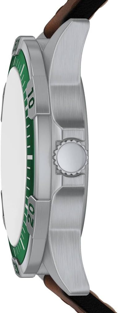Detalle de FOSSIL Garrett Uhr für Herren – Quarz Multifunktionsuhr mit Edelstahl- oder Lederarmband