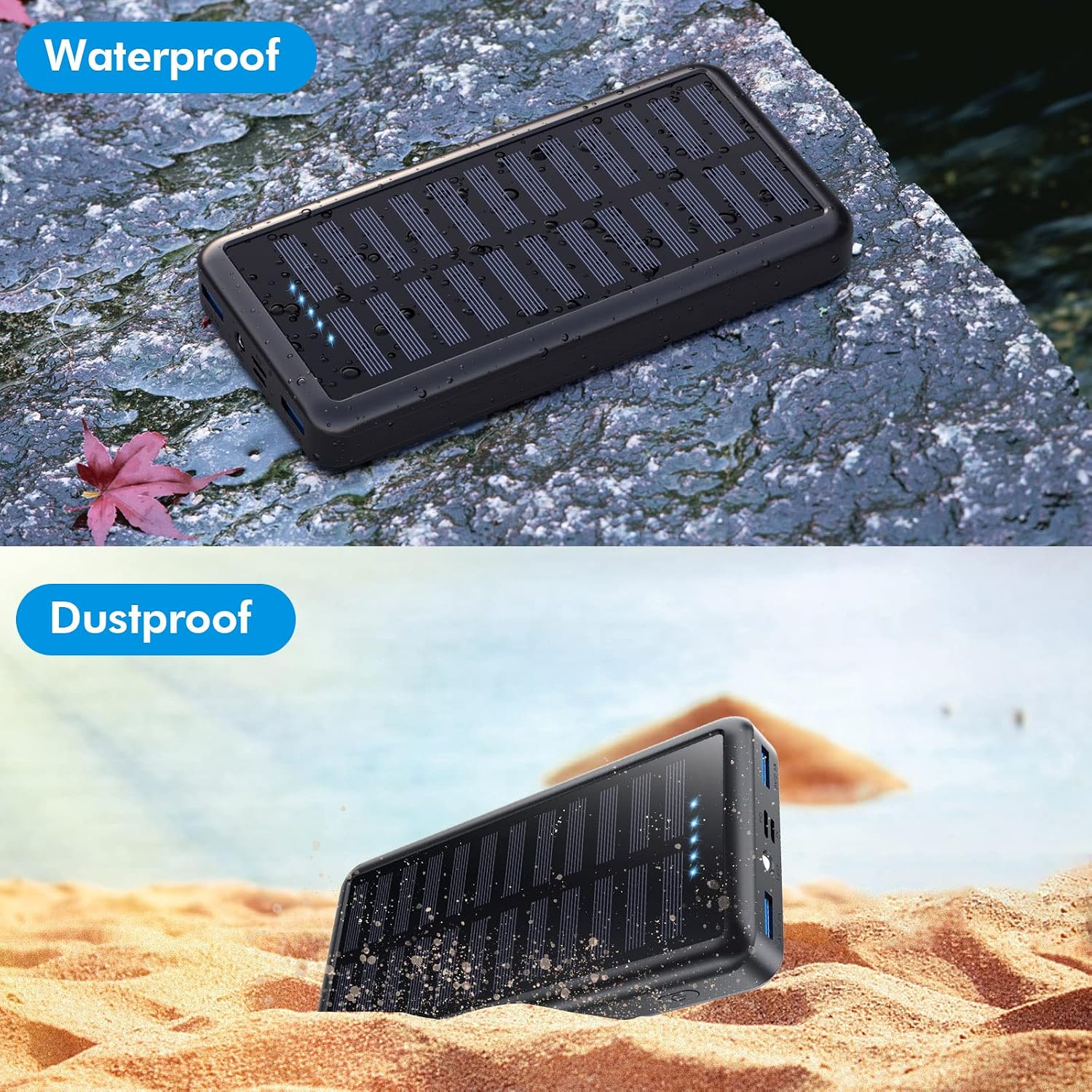 Thumbnail 5 de Power Bank USB C 26800mAh mit Solarfunktion – PD 3.0 Schnellladung, Outdoor
