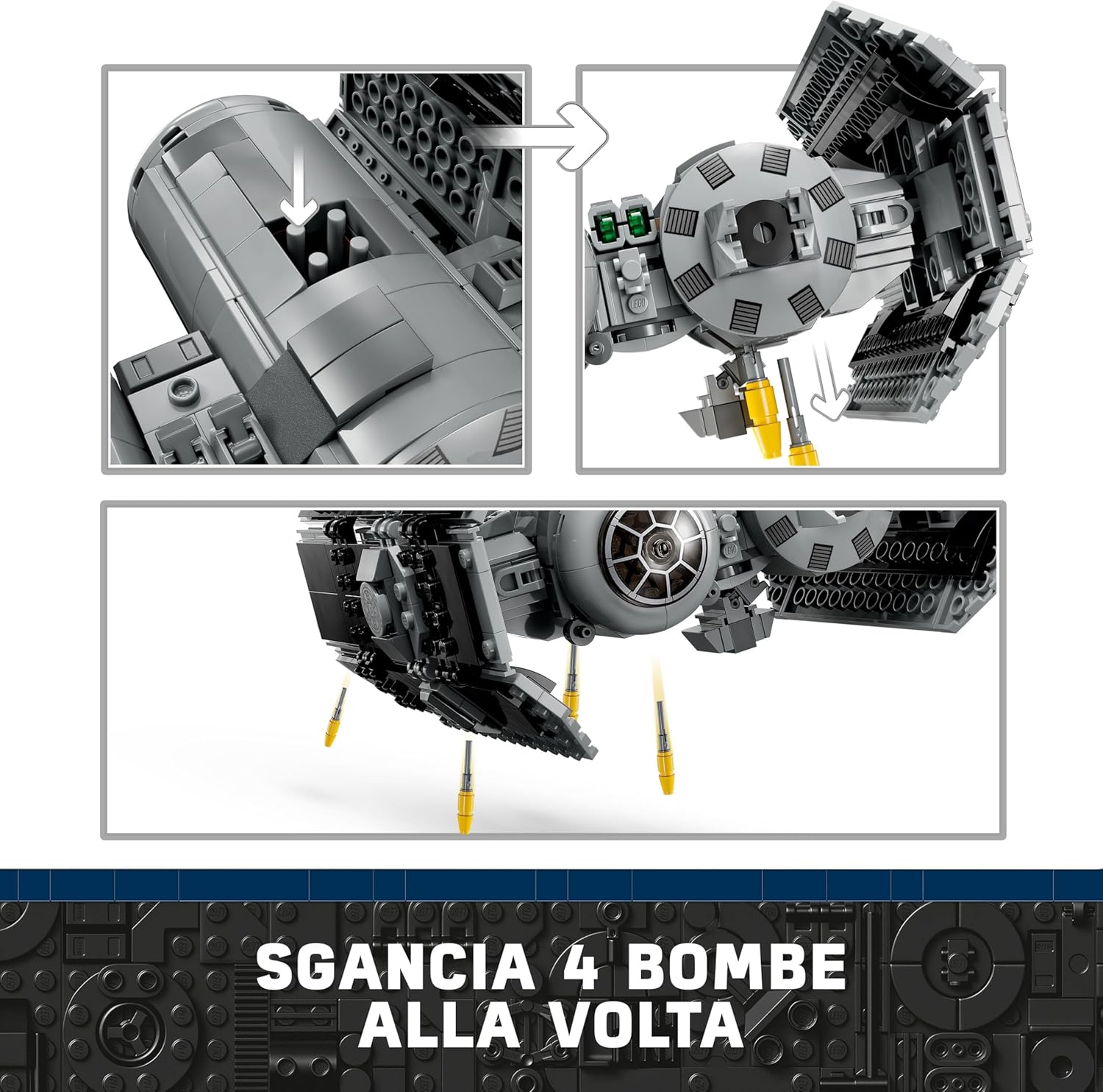 Detalle de LEGO 75347 TIE Bomber modello 6 bombe