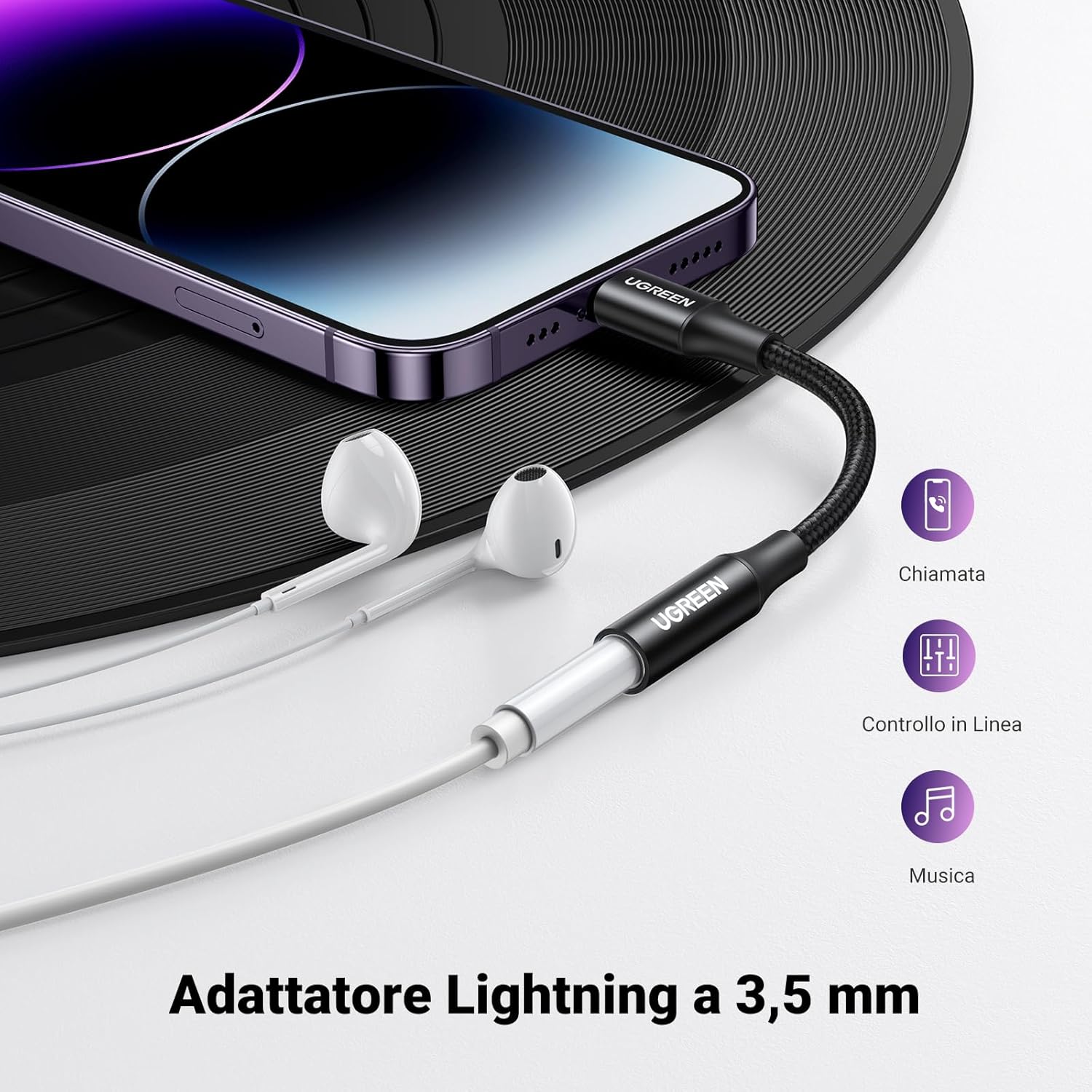 Thumbnail 3 de UGREEN Adattatore Cuffie MFi Lightning a Jack 3.5mm: certificato e affidabile per iPhone