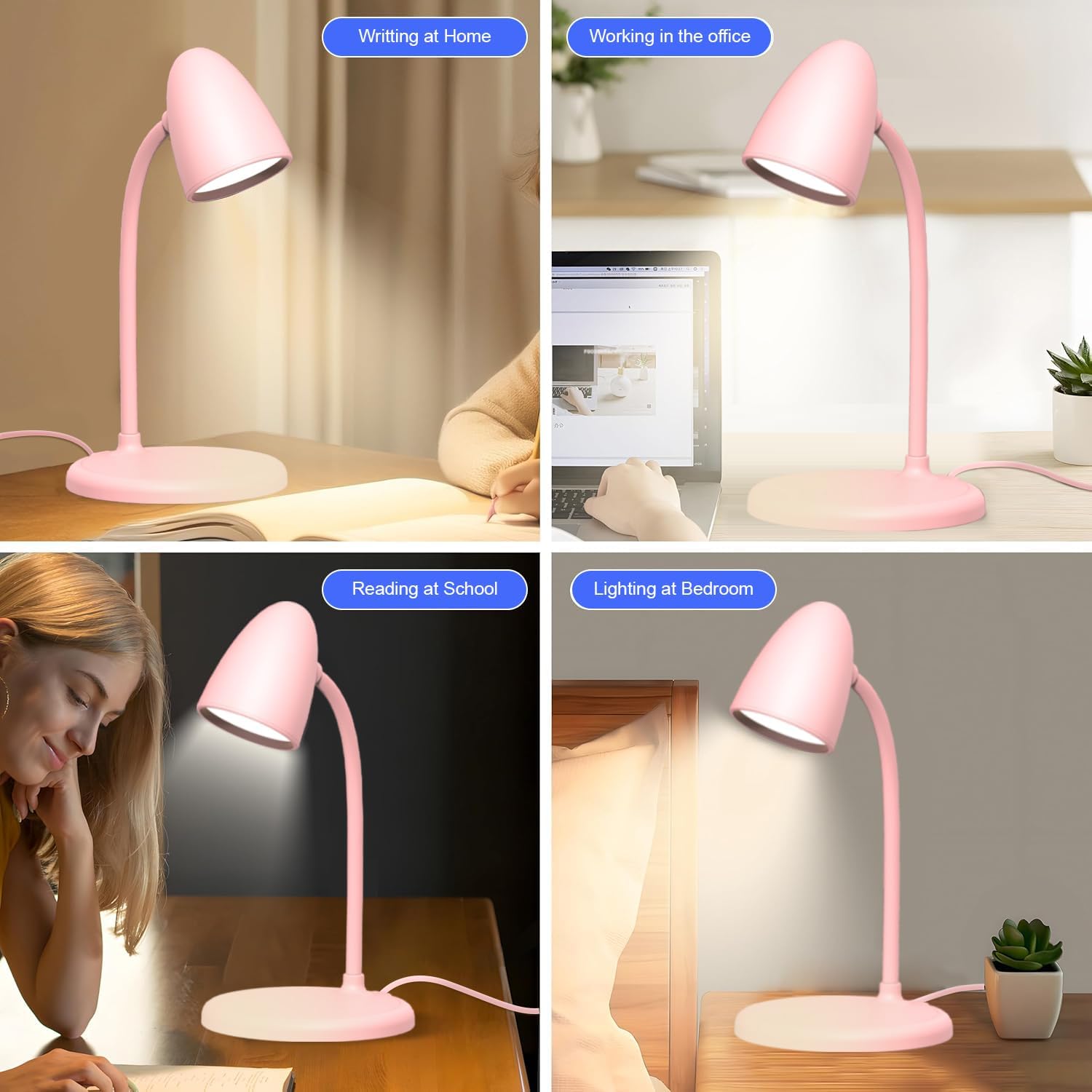 Detalle de RORENSE LED Desk Lamp 463lm Pink