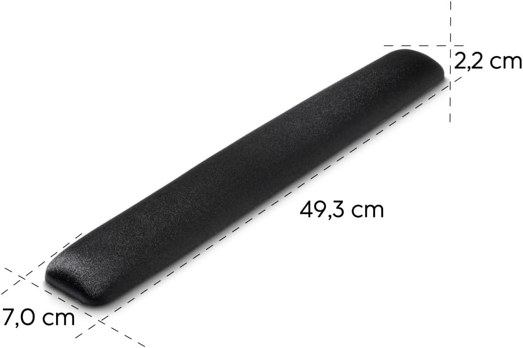 Detalle de Repose-mains pour clavier Ergo en mousse à mémoire de forme – Noir