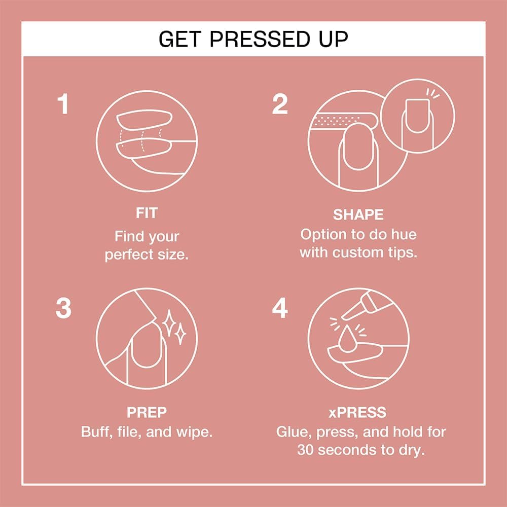 Thumbnail 1 de OPI xPRESS/ON Press On Nails – Black, Red & Pink Opaque Shades (30 Pcs)