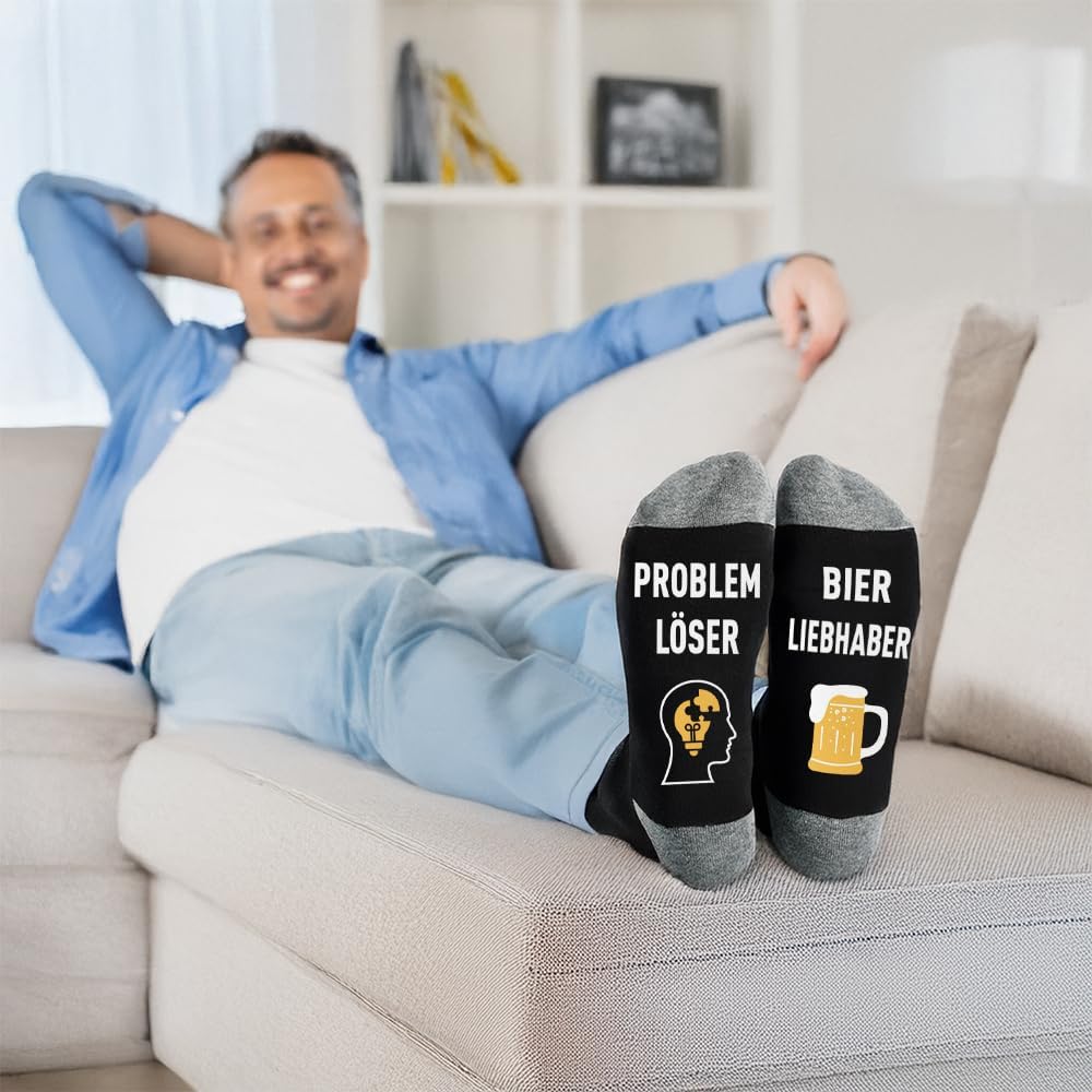 Thumbnail 2 de FLYWIND Lustige Socken – Vatertagsgeschenk für Papa, Opa und Herren, Einheitsgröße 43–46