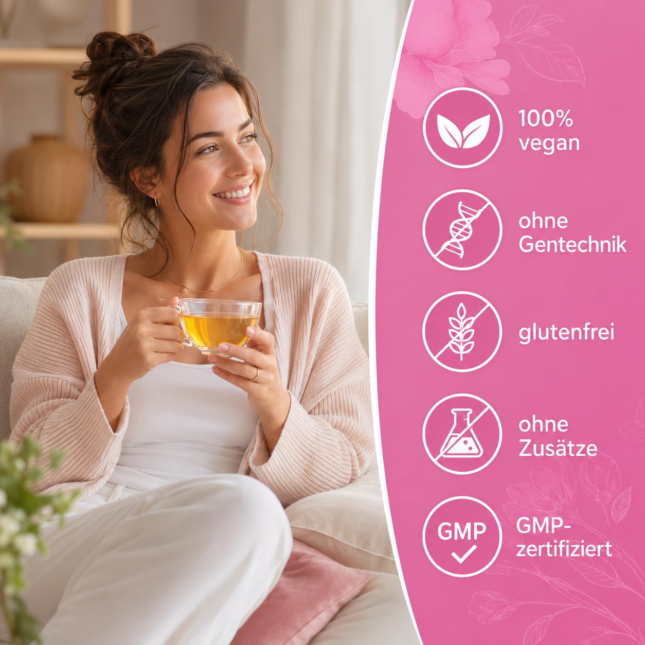 Detalle 2 de Detox Tee zum Abnehmen – 56-Tage Kräutertee-Kur mit Grüntee, Oolong & Löwenzahn, Pfirsichgeschmack (vegan)