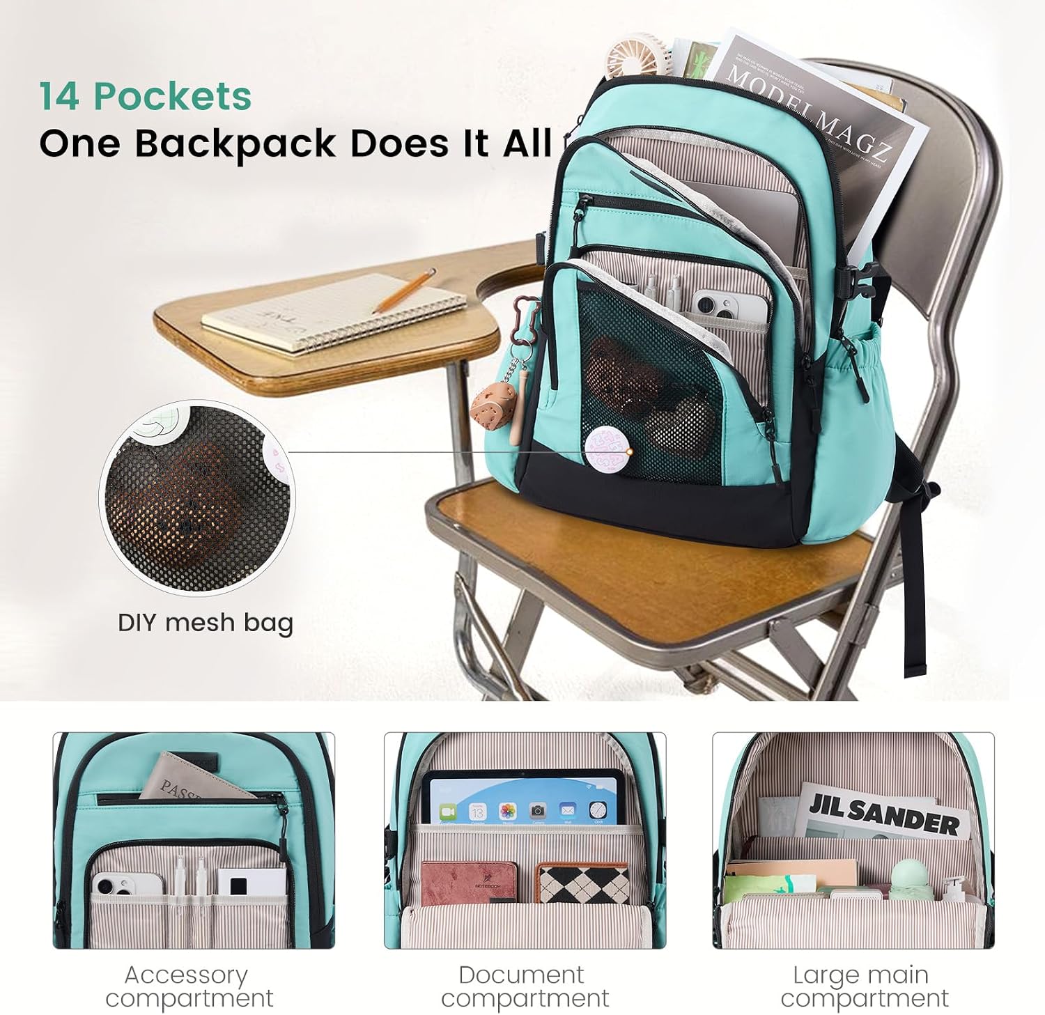 Detalle 2 de LOVEVOOK Laptop Backpack 17.3-Inch